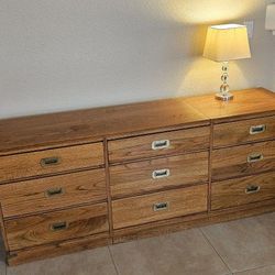 Vintage Solid Wood Double Dresser 