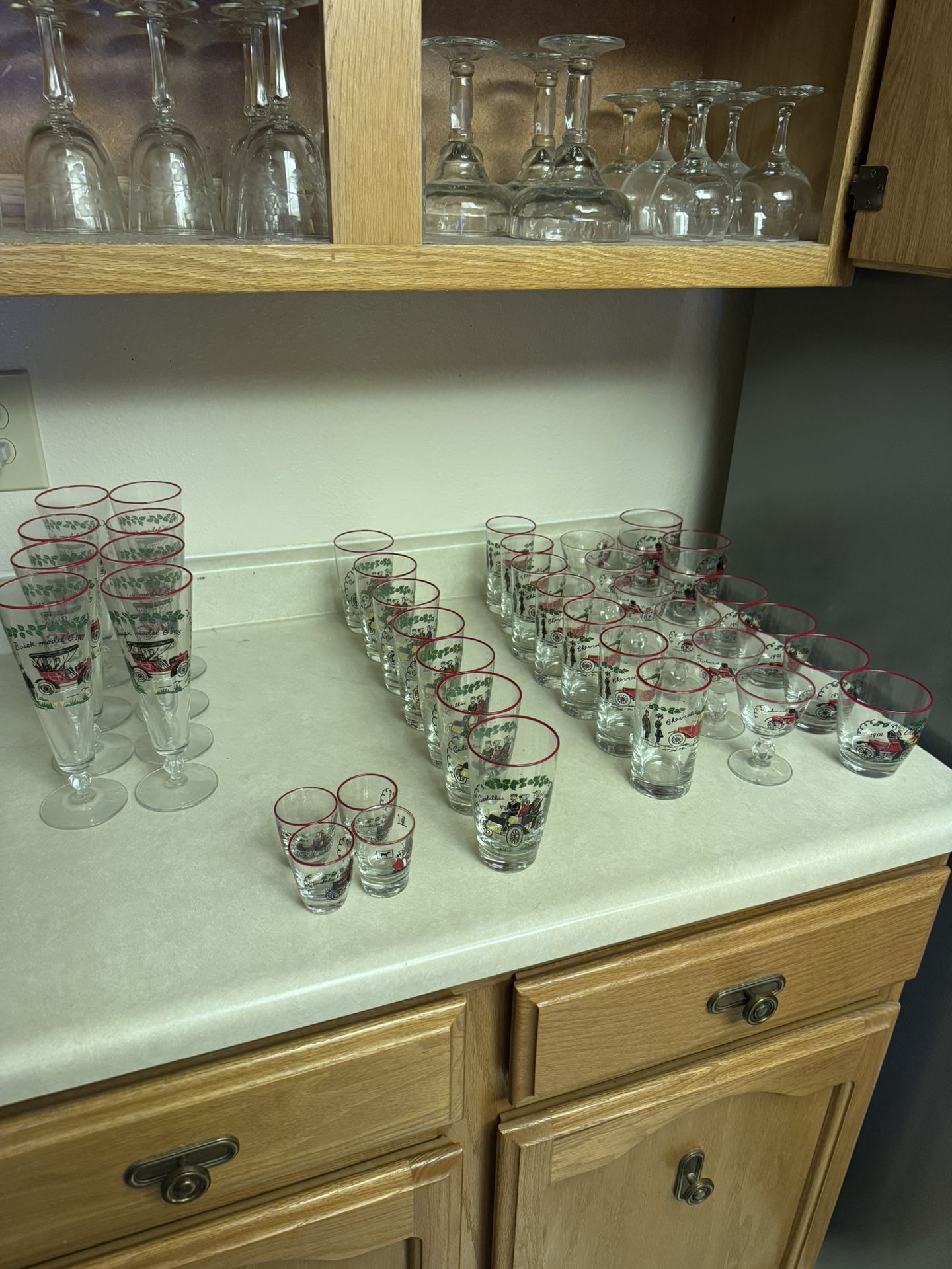 Vintage Highball Car Assorted Glasswear Collectible