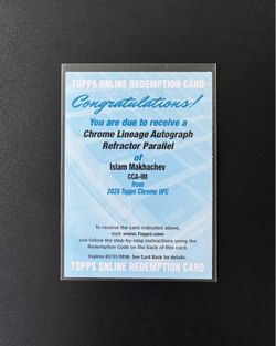 Topps 2026 Chrome UFC Islam Makhachev Chrome Lineage Auto Redemption CCA-IM