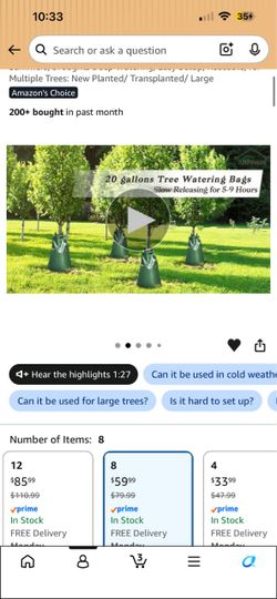 Tree watering bag high capacity slow release