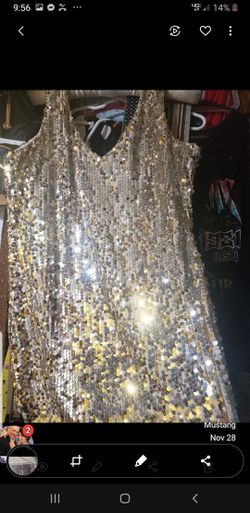 Olivia Matthew's size 10 gold sequin dress