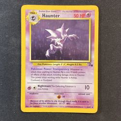 1999 Haunter 6/62 Fossil Holo Rare Pokemon Card Near Mint/Mint