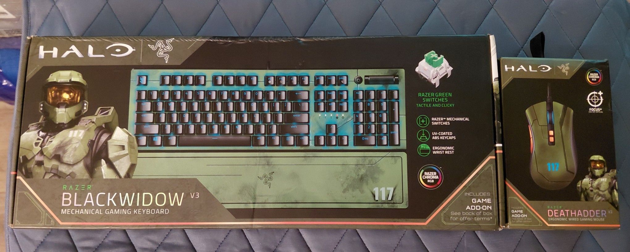 Halo Blackwidow V3 Mechanical Keyboard & Razer Deathadder V2 Mouse