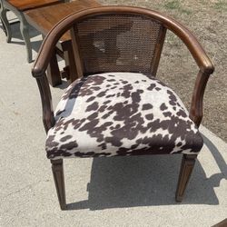 Cow print ANTIQUE Accent Brown Chairs 