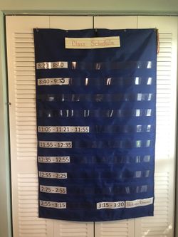 CLASSROOM POCKET CHART (Heavy Duty) BLUE