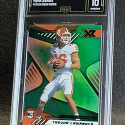 2021 Chronicles Draft Picks 💥 Trevor Lawrence 💥 XR Green Rookie GMA 10 Mint 💎 - Jacksonville Jaguars