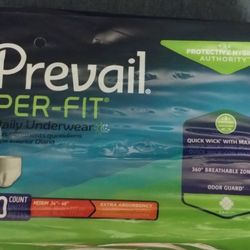 Prevail Per-Fit Protective Adult Daily Underwear Extra Absorbency SZ MED