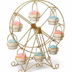 Gold Metal Rotating Dessert Wheel In box, not self propelled