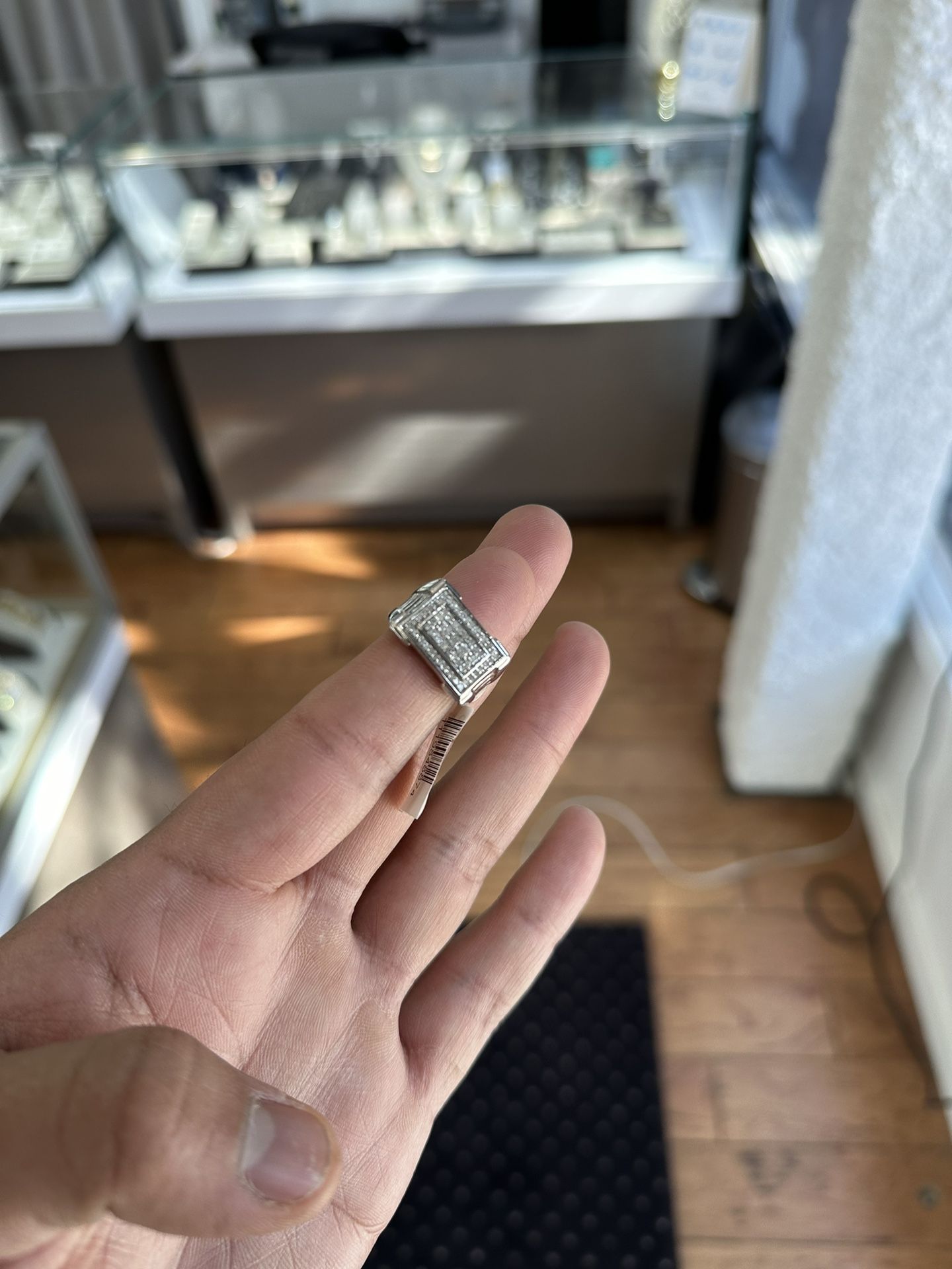 White Gold Diamond Pinky Ring