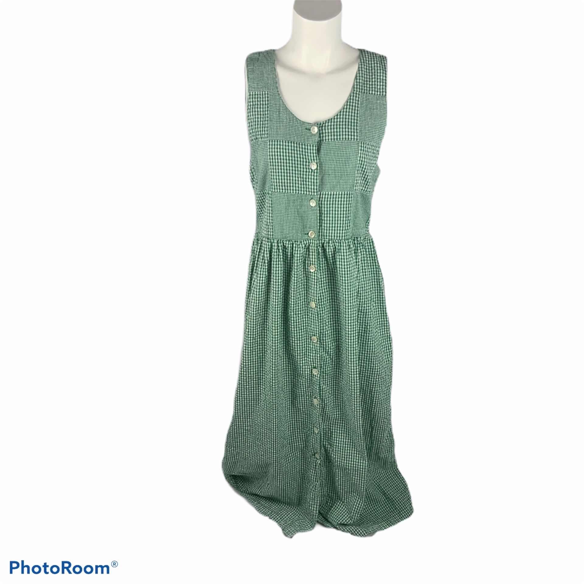 Women’s Susan Bristol green gingham dress size 8