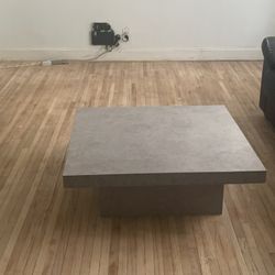 Gray Concrete Inspired Coffee Table