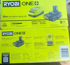 Ryobi ONE+ 2Ah 18V Lithium Starter Kit