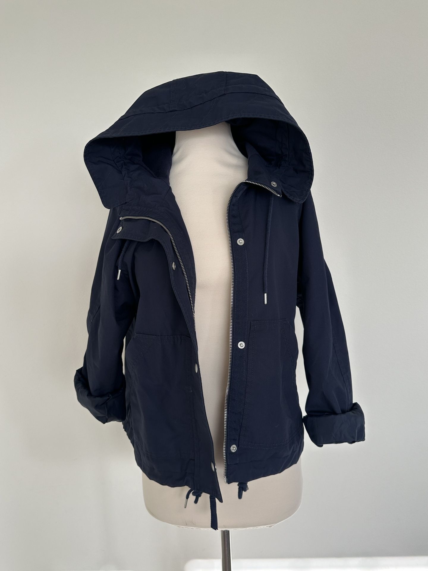 GAP Women’s Navy Blue Anorak Hooded Jacket Size Small