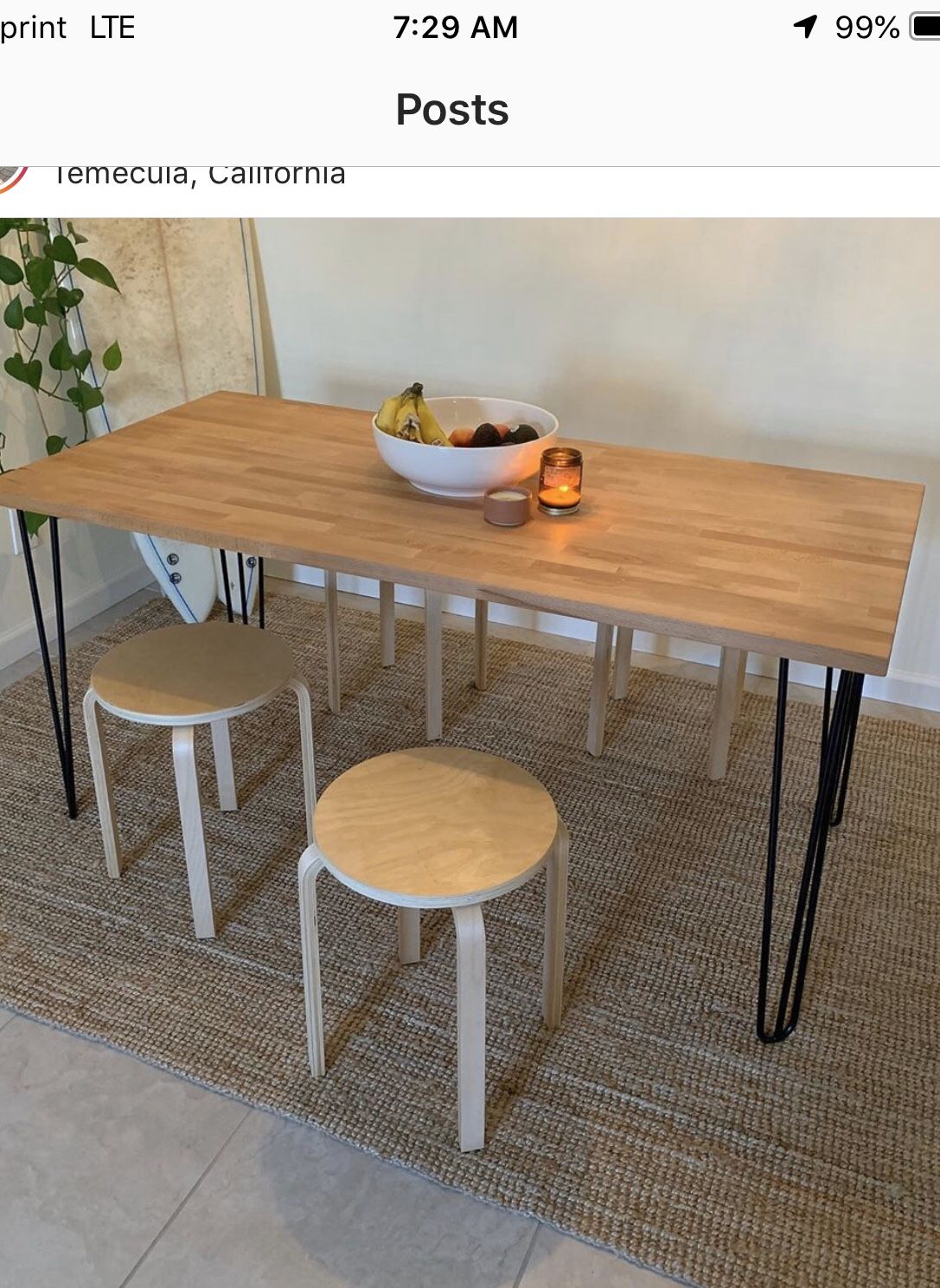 Small kitchen table