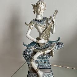 14" Musician Buddha Statue -Tabletop Decor