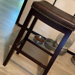 Leather Bar Stool 