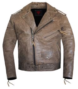 Men Classic Suede Leather Motorcycle Concealed Carry Jacket