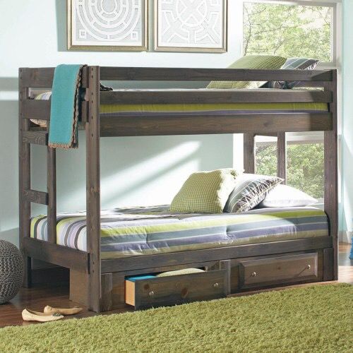 Gun Smoke TWIN Bunk Bed with Underbed Storage (NO CREDIT CHECK FINANCING AVAILABLE)