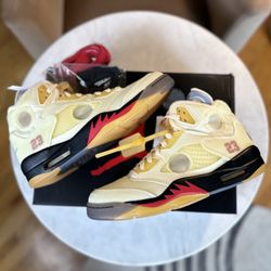 Off-White Air Jordan 5 Retro Sail Size 9 DS Brand New!