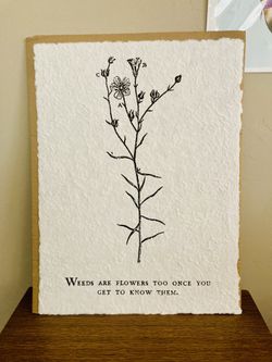 Sugarboo & Co. “Weeds Are Flowers Too” Botanical Handmade Paper Print