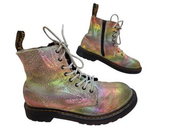 Dr. Martens pascal 1460 iridescent women textured boots sz 6