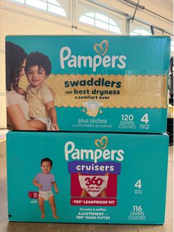 Pampers Swaddlers & Pampers Cruisers size 4