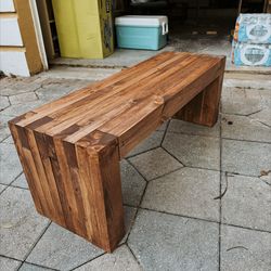 Custom Handcrafted Modern Outdoor Bench