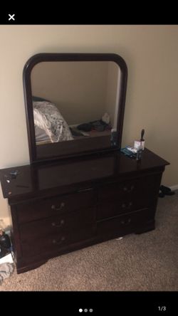 Dresser with mirror