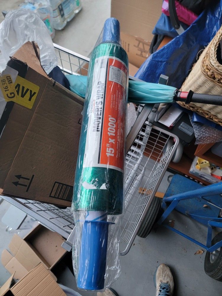 U-Haul Mover's Wrap 15”x1000' Green Plastic Tint 49024 USA