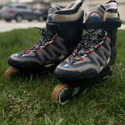 K2 Camano Men's Inline Skates (Size 10.5) + Rollerblade Protective Gear Set