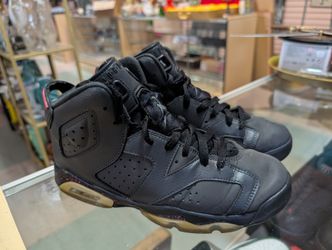 Air Jordan 6 Retro Low Black Infrared Leather Basketball Sneakers Youth 7Y