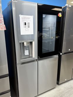 ✨27 cu. ft. Side-By-Side Refrigerator with Instaview Glass, Craft Ice✨