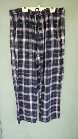 BLUE PLAID MENS SLEEPWEAR PANTS
