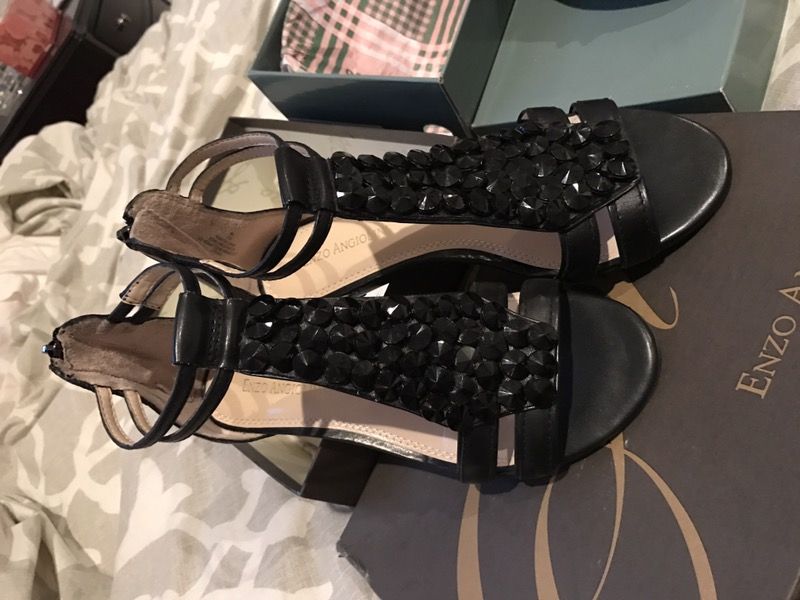 Enzo Angolini 7 Women's Black Gladiator Sandals