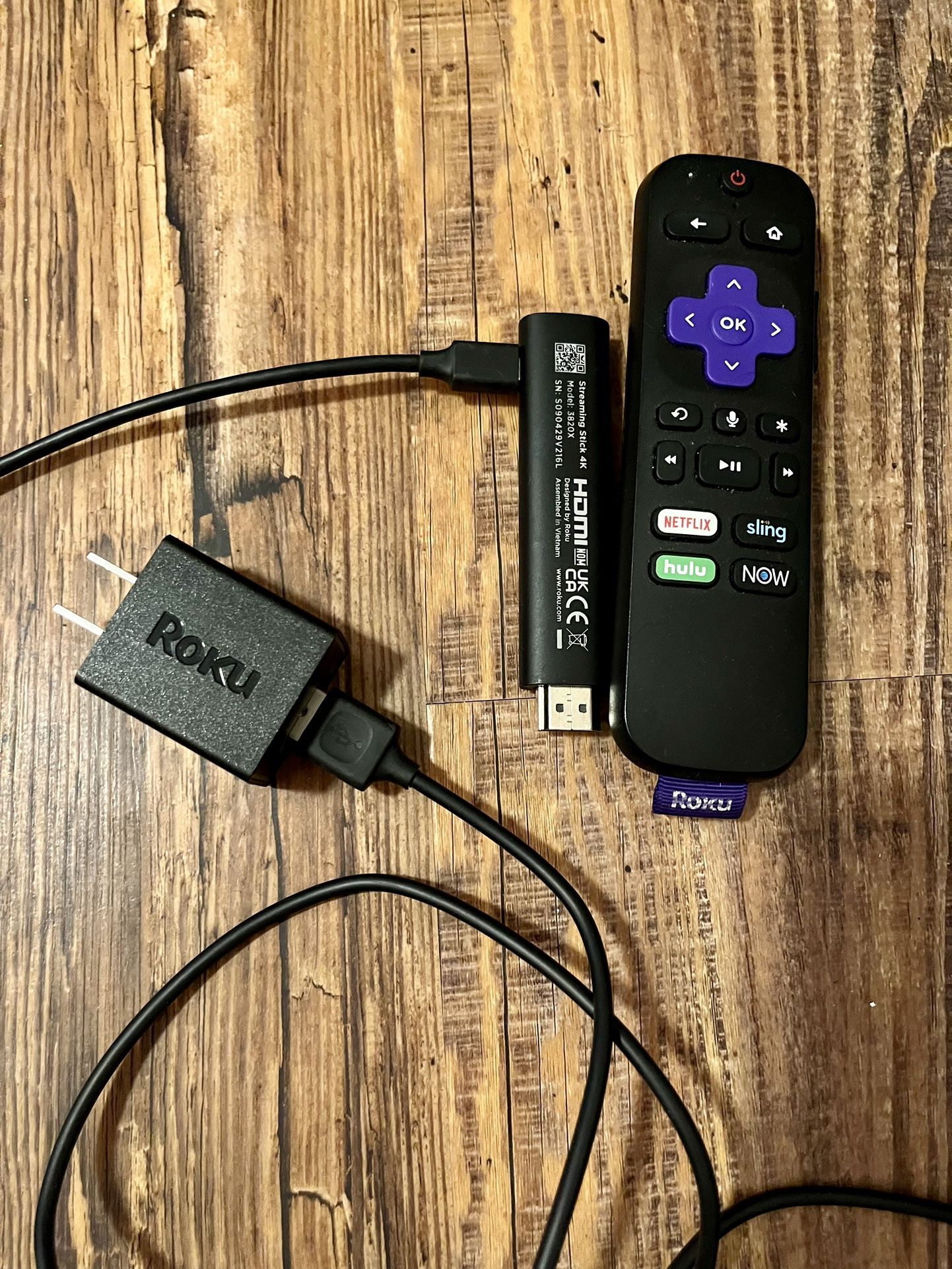 Roku Stick 3820X 4K UHD Streaming Device With Remote