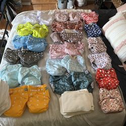 30+ Cloth Diapers With Inserts And Wet Bag