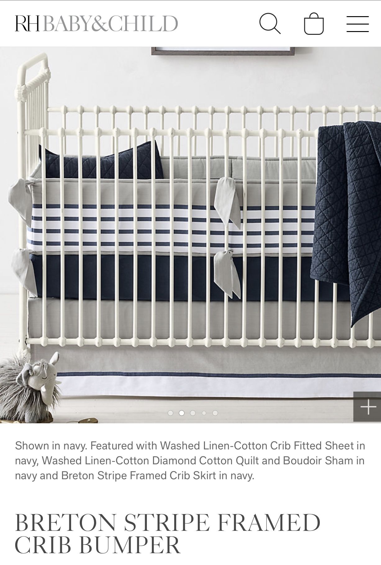 RH Baby Crib Bumper