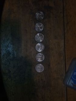 Lot of 6 US Quarters