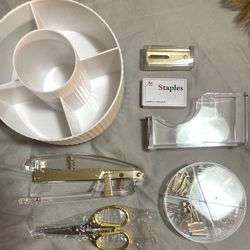 Gold Office Supply Set