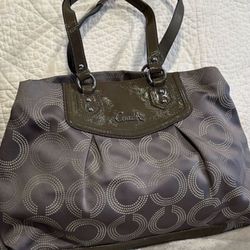 Coach Signature Fabric Patton Leather Tote
