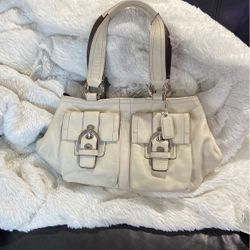 Vintage Leather Coach Bag 