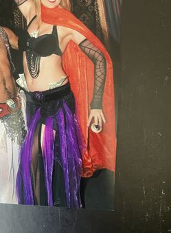 BLACK VELVET BELLY DANCE COSTUME