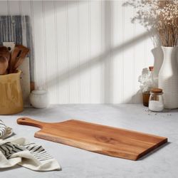 Large 24" Rectangular Live Edge Paddle Cheese Board Wood Cutting Chopping Board Platter Tray