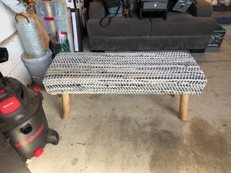 Upholstered Fabric Footrest / Ottoman