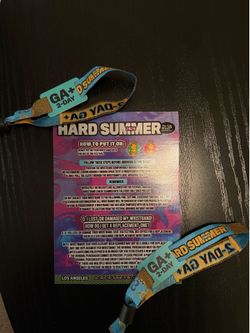 Hard Summer (2) 2 DAY  GA+ Wristbands