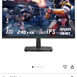 24.5 Inch 240Hz 1440p Gaming Monitor, QHD 2560 x 1440p Fast IPS Panel 1ms GTG Response Time, Adaptive