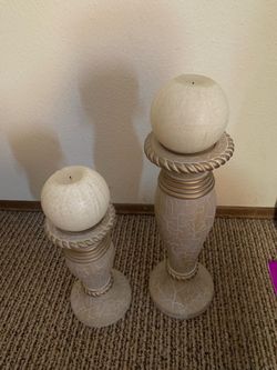 Eight different Decorative Candle/Holder Matching Stand Sets to choose from