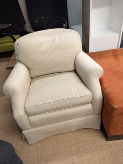 Century Ivory Swivel Chair With Diamonte Fabric