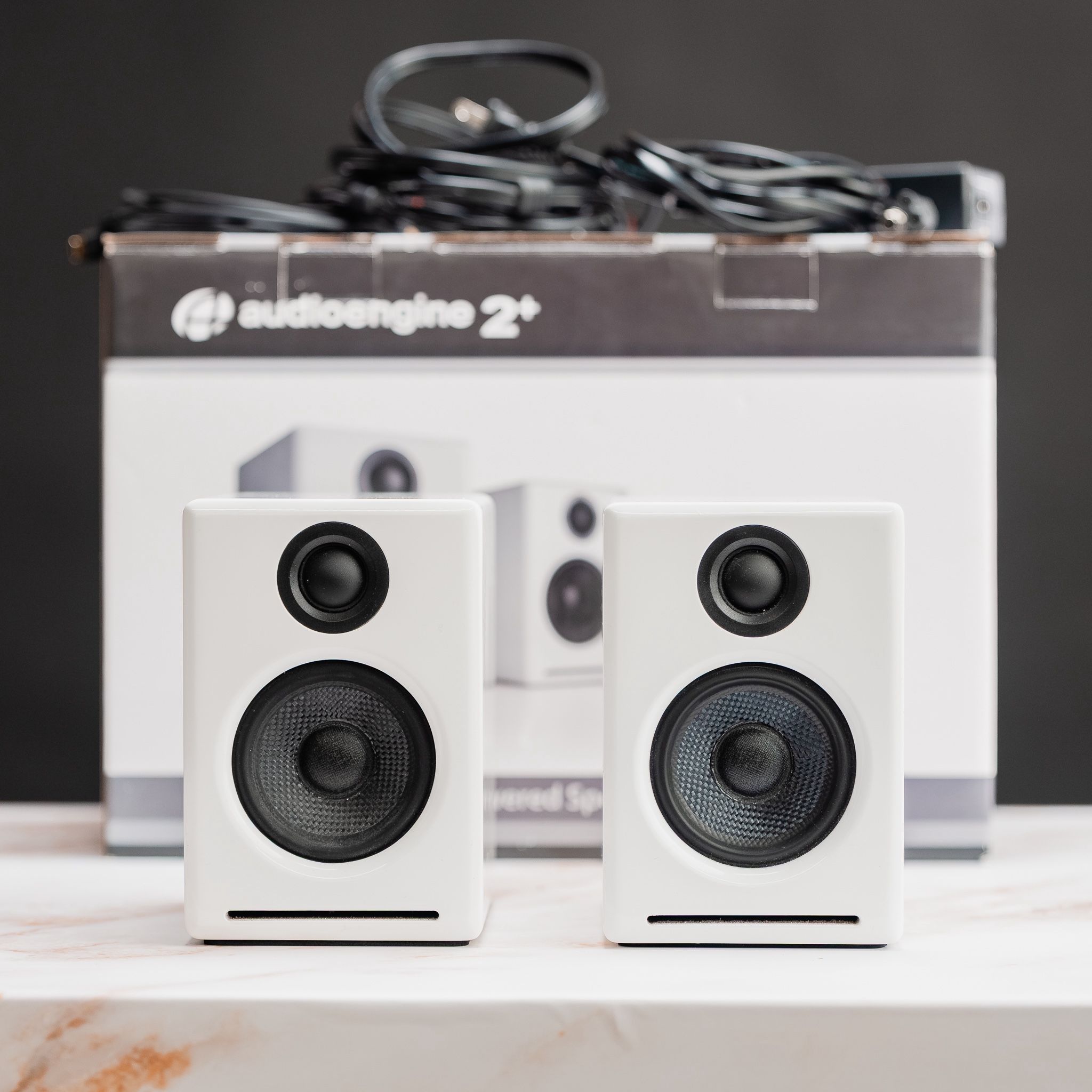 Audioengine 2+ (A2+) Powered Desktop Speakers – White