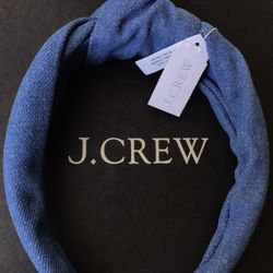 (NEW) WOMEN’S J.CREW KNOT HEADBAND IN CHAMBRAY - SIZE: OS (ONE SIZE)